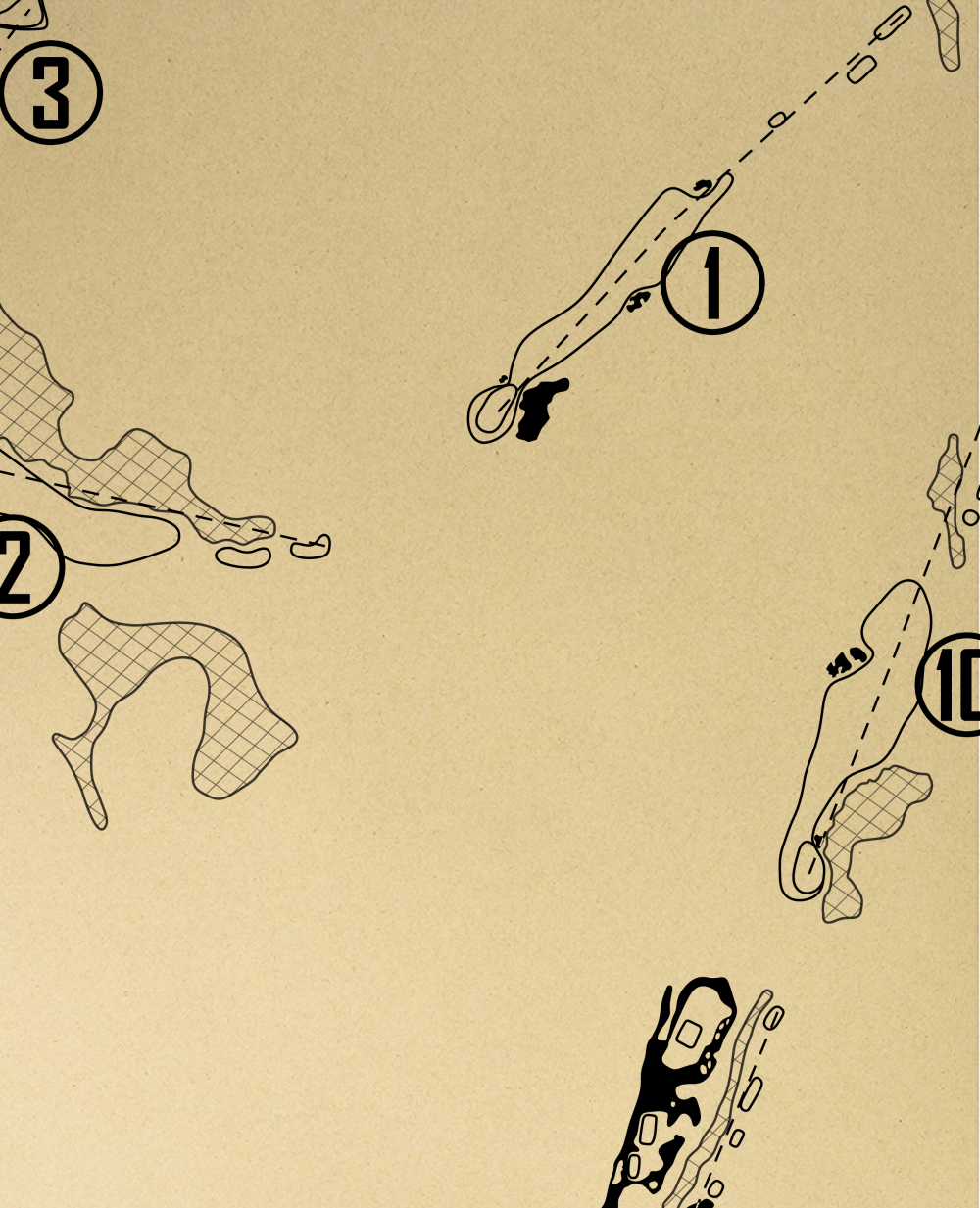 Old Tabby Links Outline (Print)