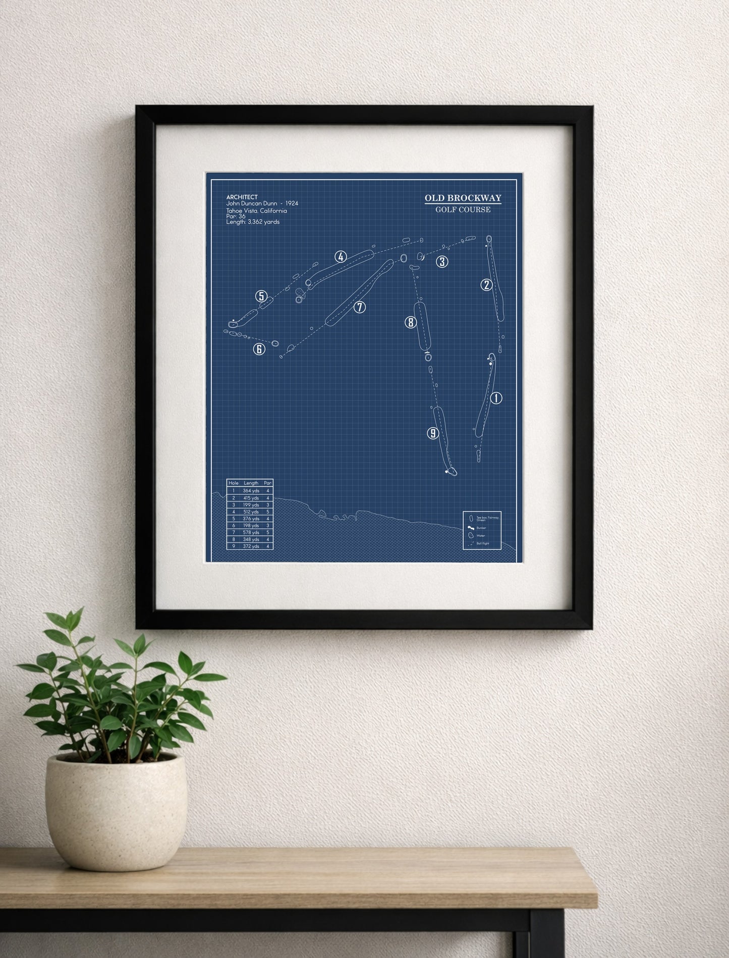 Old Brockway Golf Course Blueprint (Print)
