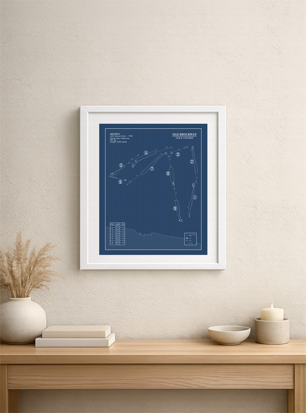Old Brockway Golf Course Blueprint (Print)