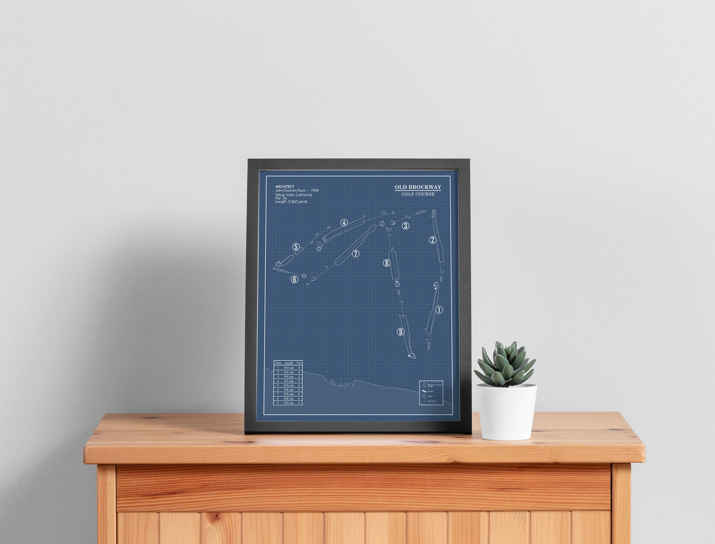 Old Brockway Golf Course Blueprint (Print)