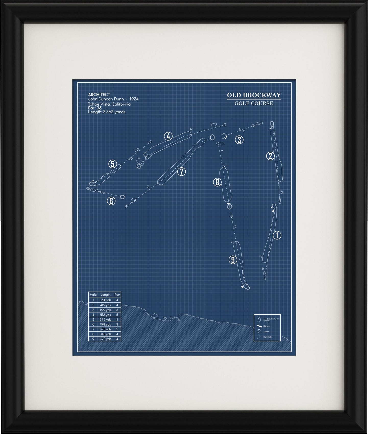 Old Brockway Golf Course Blueprint (Print)