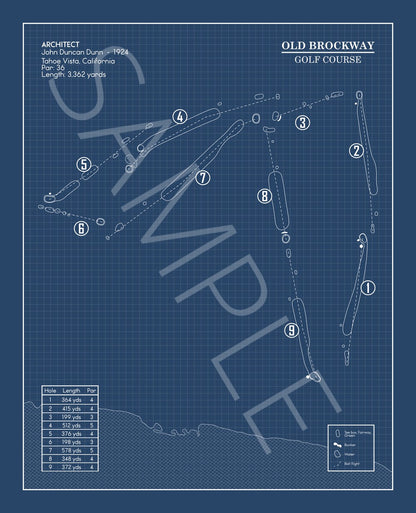 Old Brockway Golf Course Blueprint (Print)
