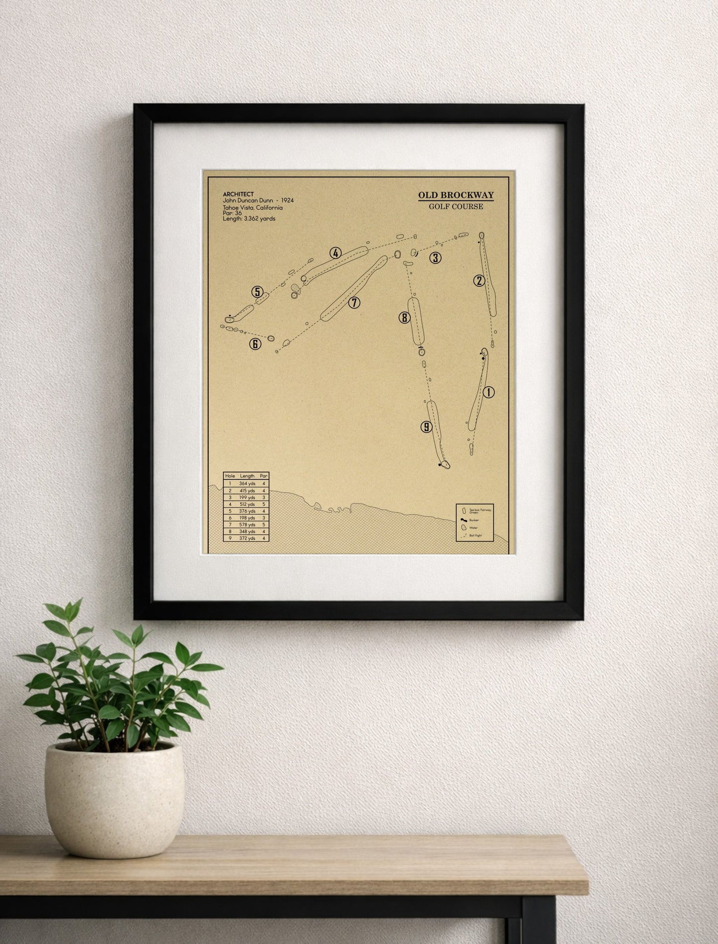 Old Brockway Golf Course Outline (Print)