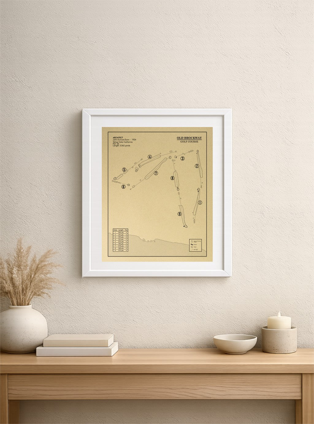 Old Brockway Golf Course Outline (Print)