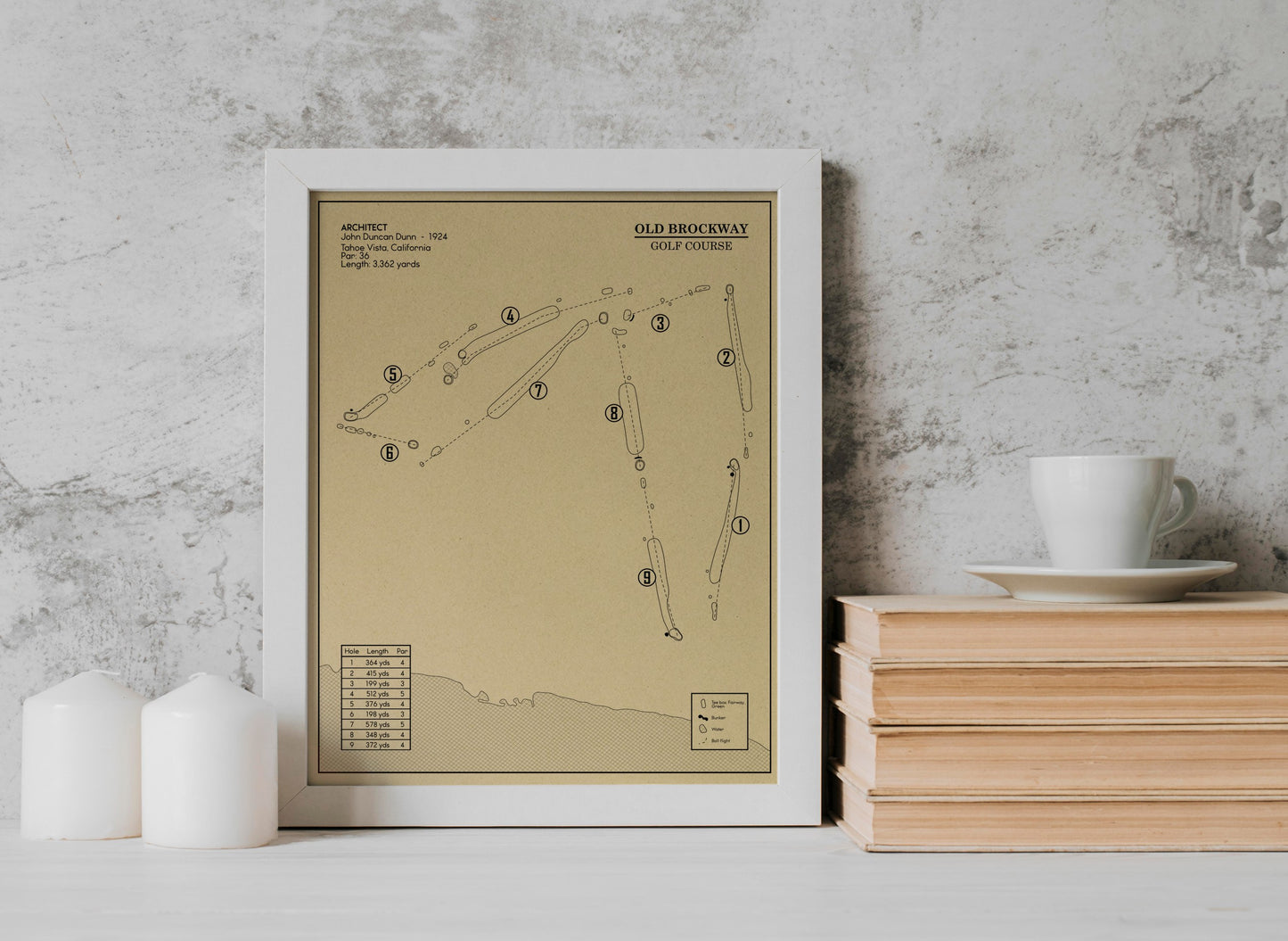 Old Brockway Golf Course Outline (Print)