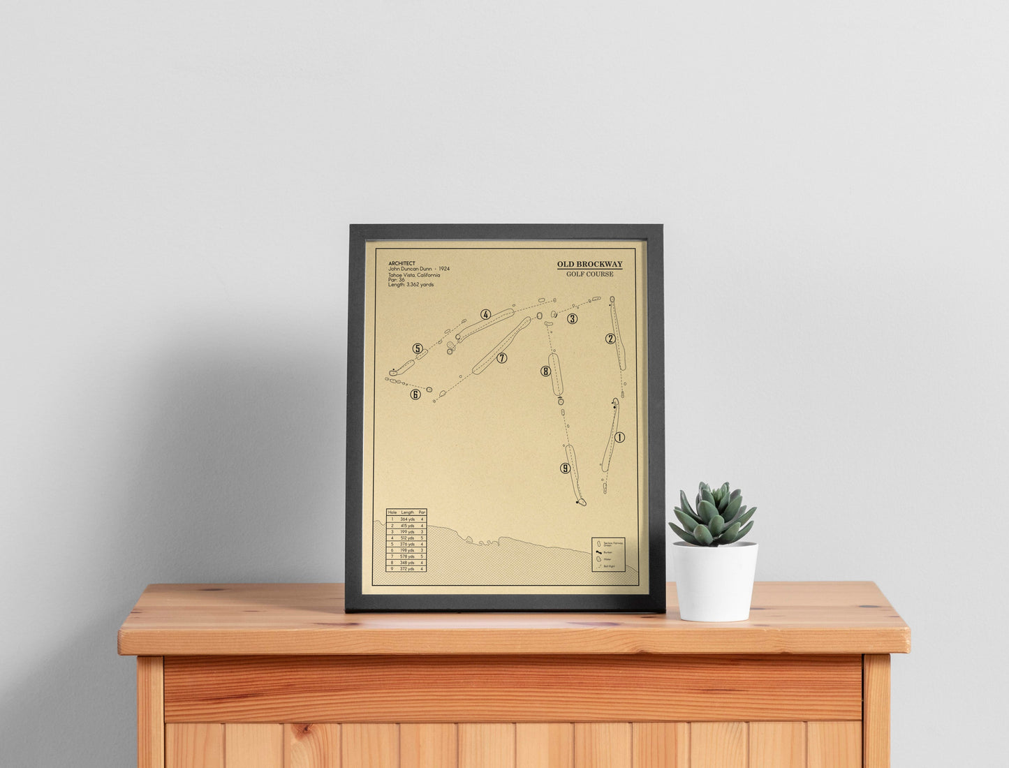 Old Brockway Golf Course Outline (Print)