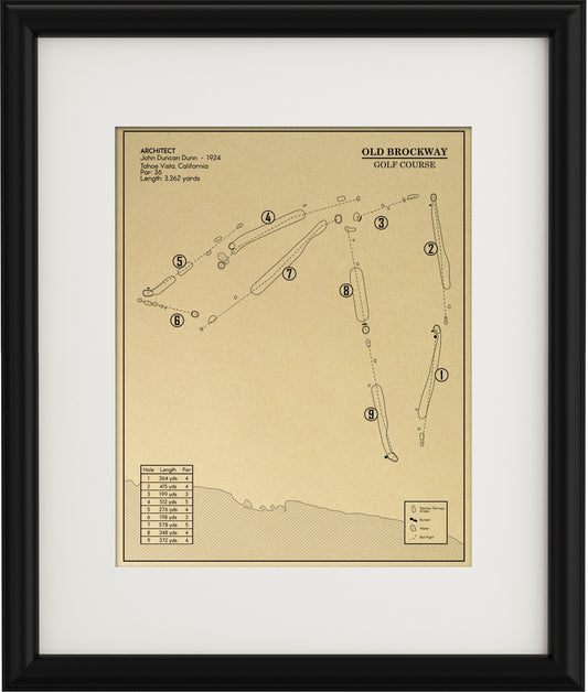 Old Brockway Golf Course Outline (Print)
