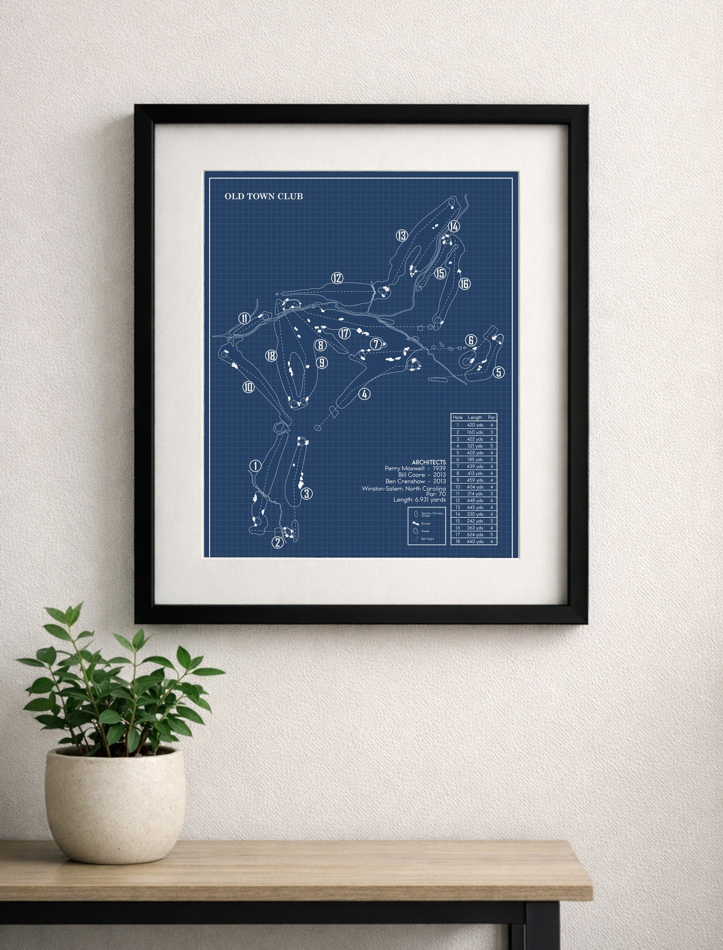 Old Town Club Blueprint (Print)