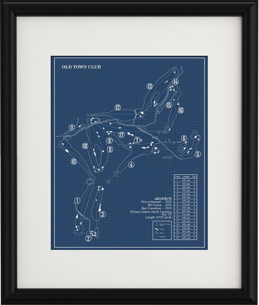 Old Town Club Blueprint (Print)