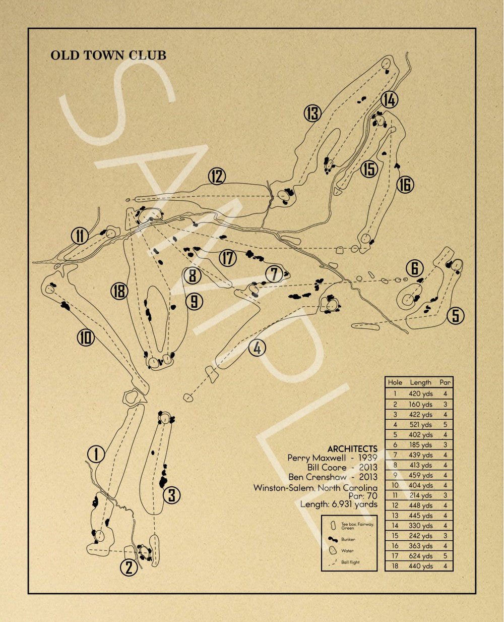 Old Town Club Outline (Print)