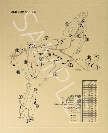 Old Town Club Outline (Print)