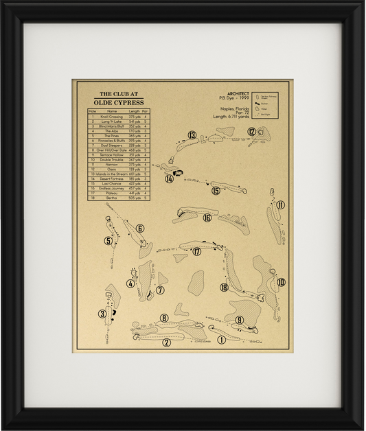 The Club at Olde Cypress Outline (Print)