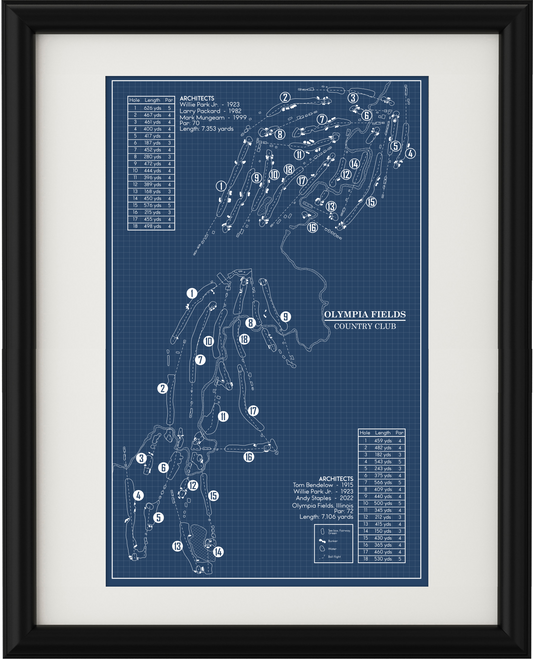 Olympia Fields Country Club Blueprint (Print)