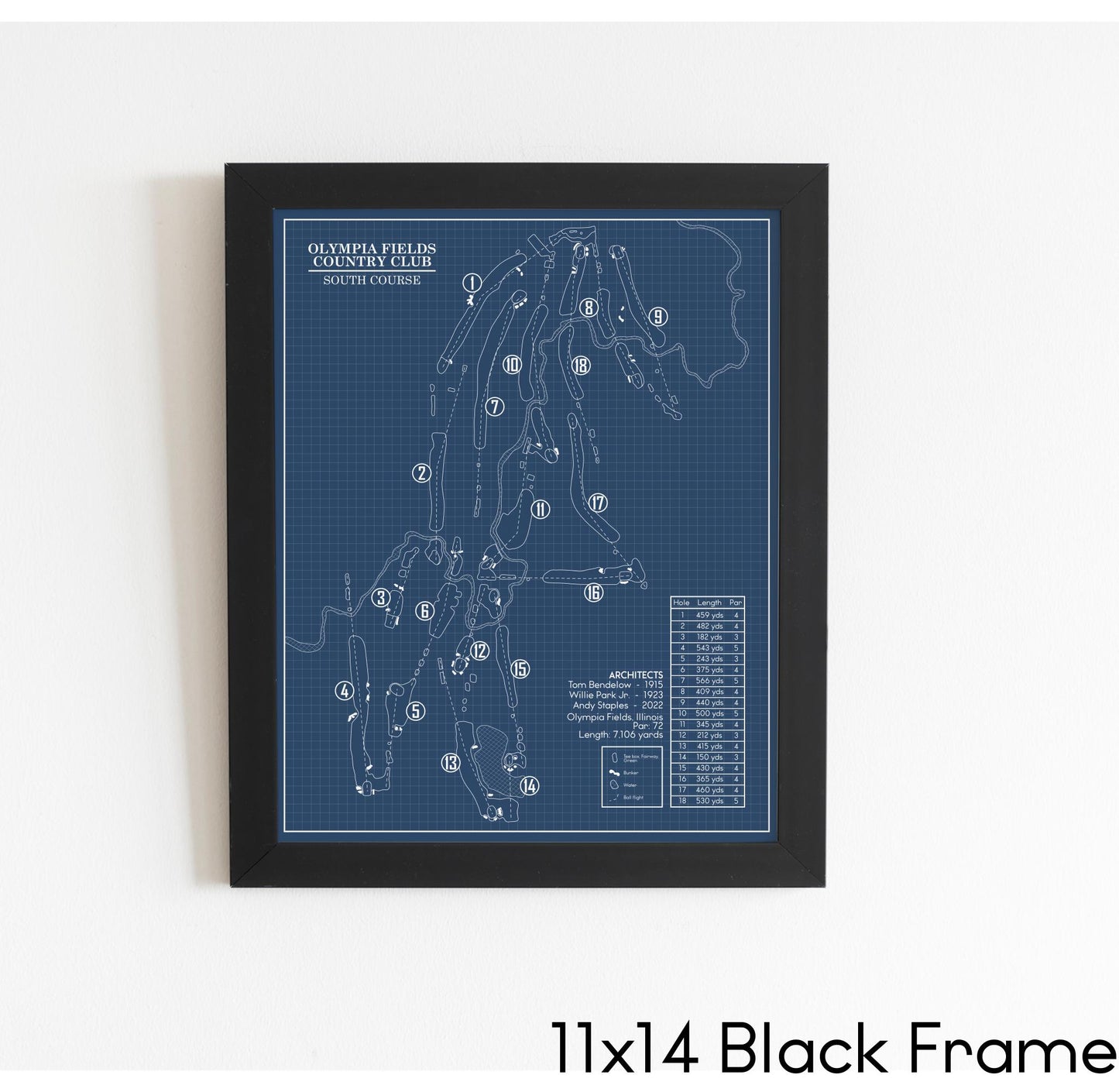 Olympia Fields Country Club South Course Blueprint (Print)