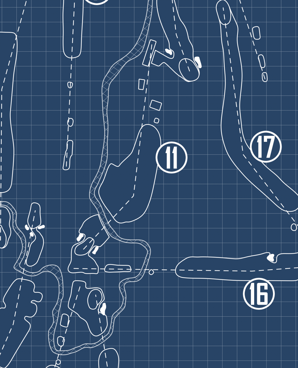 Olympia Fields Country Club South Course Blueprint (Print)