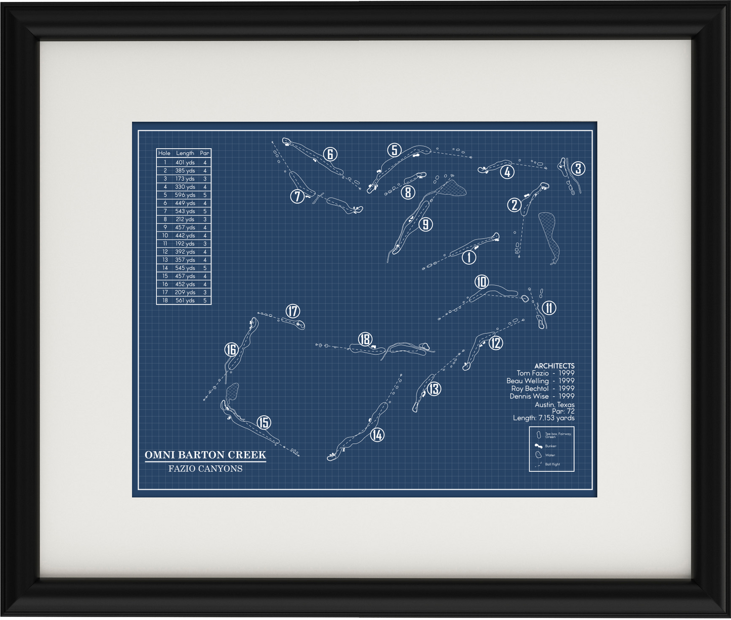 Omni Barton Creek Fazio Canyons Blueprint (Print)