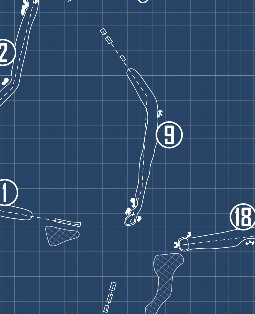 Oyster Reef Golf Club Blueprint (Print)