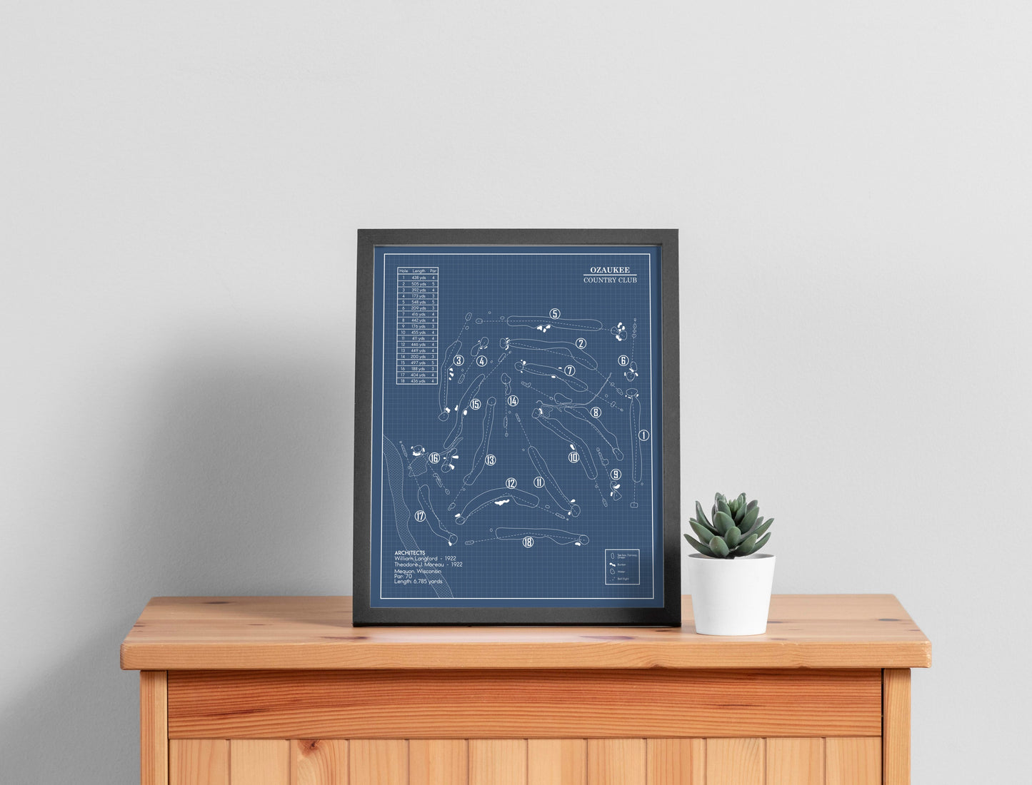 Ozaukee Country Club Blueprint (Print)