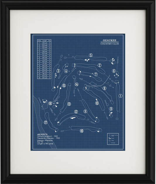 Ozaukee Country Club Blueprint (Print)