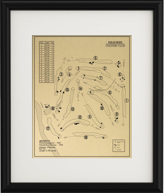 Ozaukee Country Club Outline (Print)