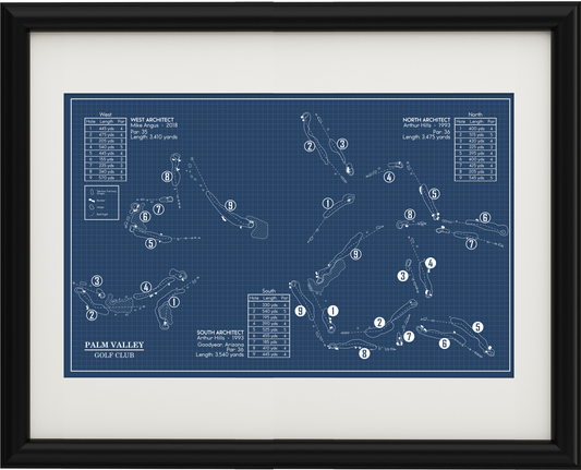 Palm Valley Golf Club Blueprint (Print)