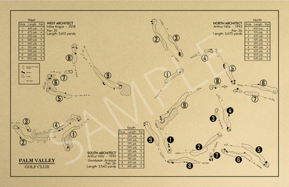 Palm Valley Golf Club Outline (Print)