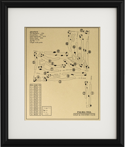 Palma Ceia Golf & Country Club Outline (Print)