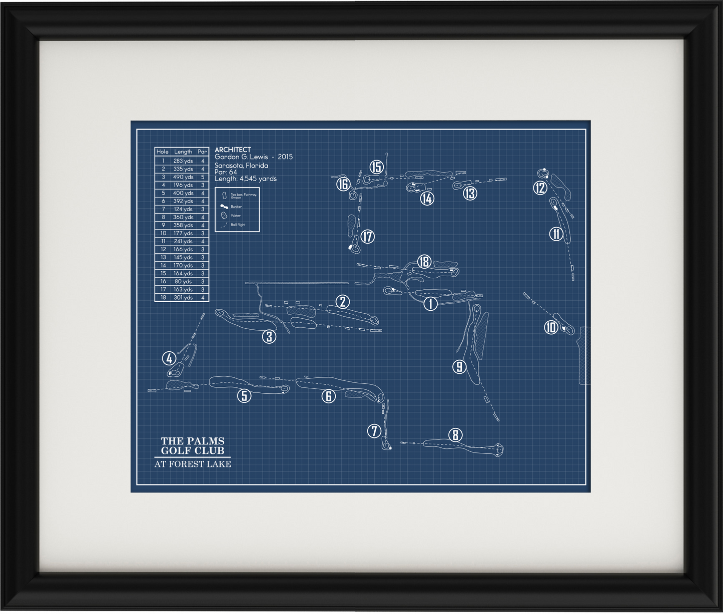 The Palms Golf Club at Forest Lake Blueprint (Print)