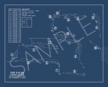 The Palms Golf Club at Forest Lake Blueprint (Print)