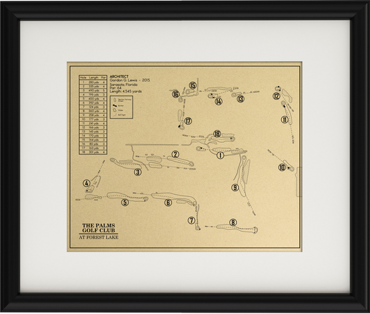 The Palms Golf Club at Forest Lake Outline (Print)