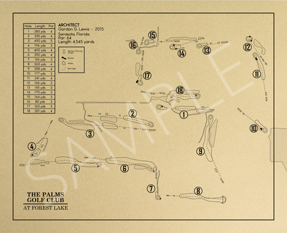The Palms Golf Club at Forest Lake Outline (Print)