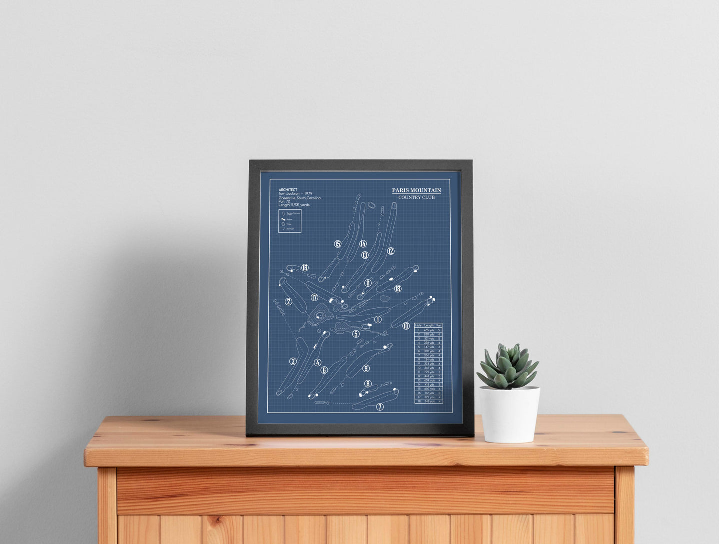 Paris Mountain Country Club Blueprint (Print)