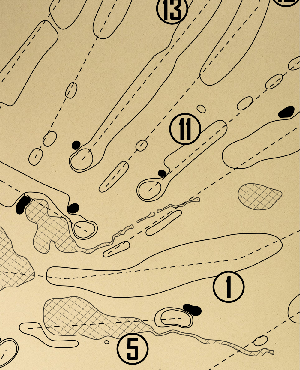 Paris Mountain Country Club Outline (Print)