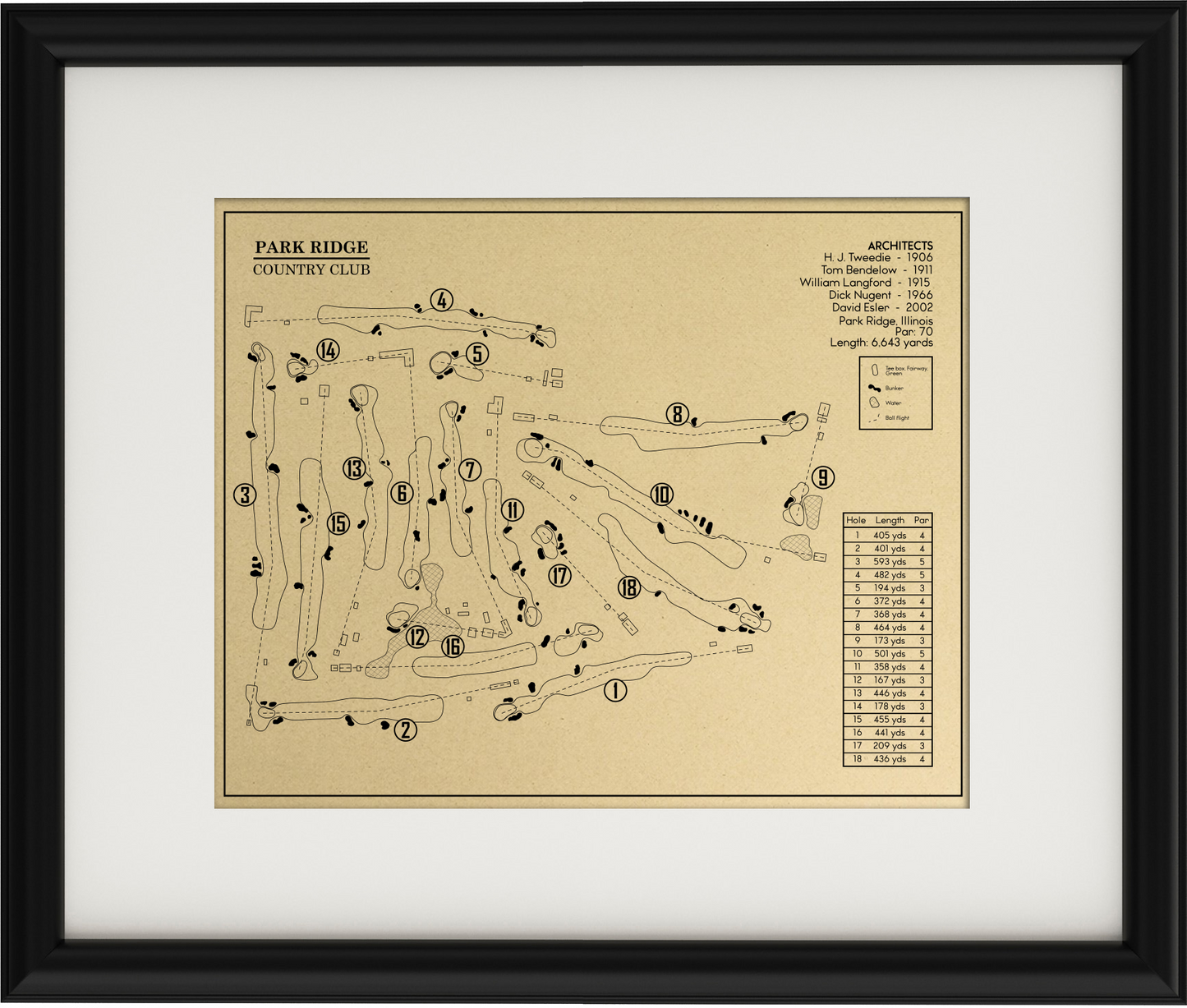 Park Ridge Country Club Outline (Print)