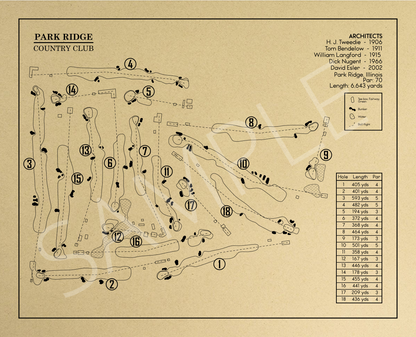 Park Ridge Country Club Outline (Print)