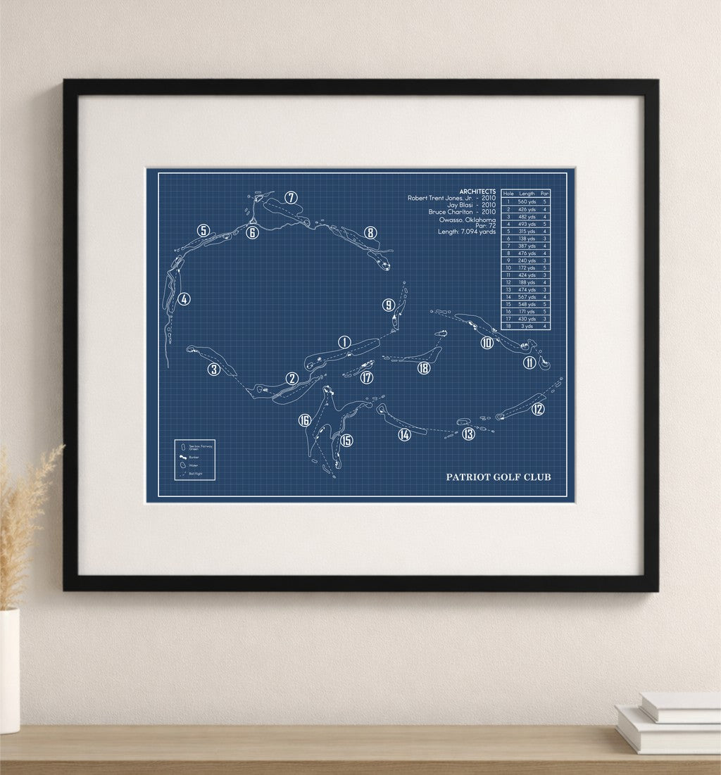 Patriot Golf Club Blueprint (Print)
