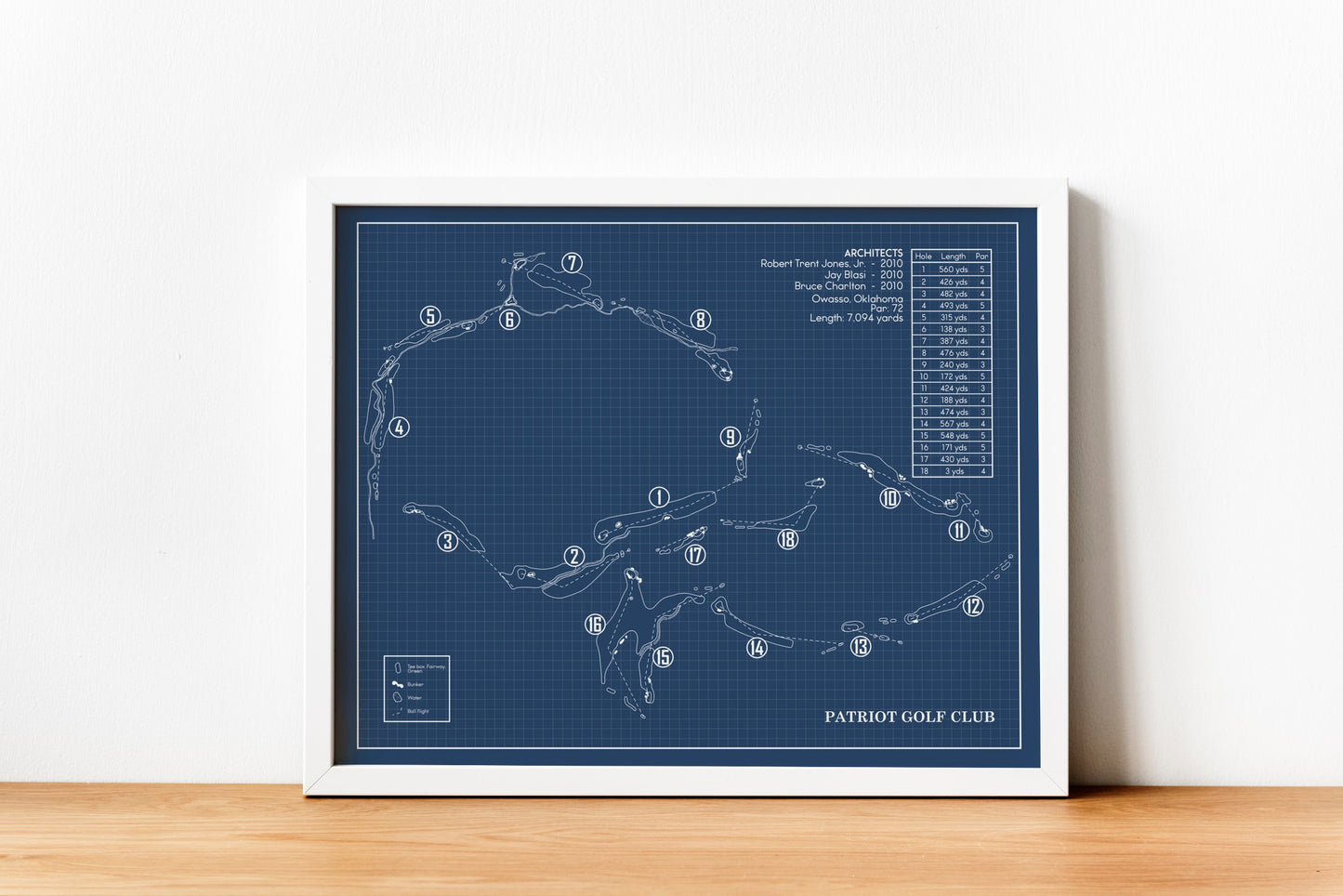 Patriot Golf Club Blueprint (Print)