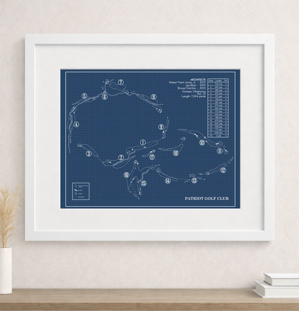 Patriot Golf Club Blueprint (Print)