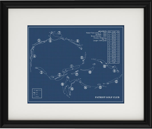 Patriot Golf Club Blueprint (Print)
