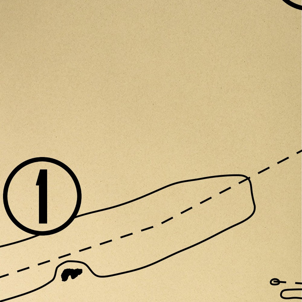 Patriot Golf Club Outline (Print)