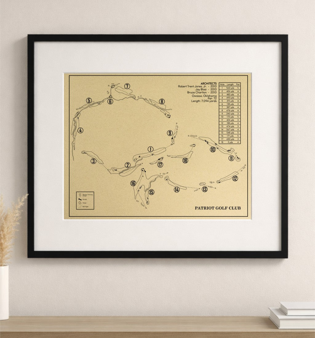 Patriot Golf Club Outline (Print)