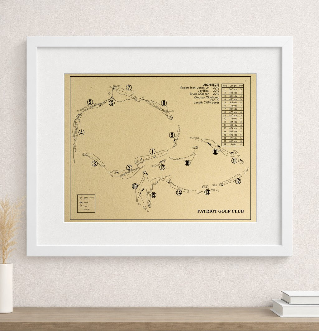 Patriot Golf Club Outline (Print)