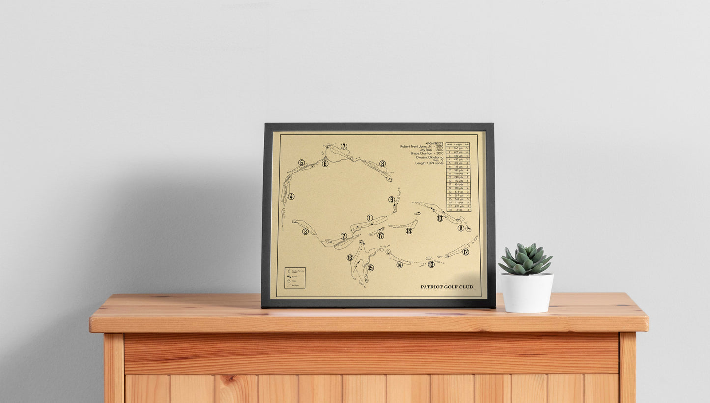 Patriot Golf Club Outline (Print)