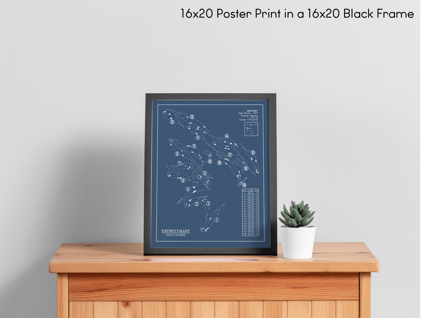 Payne's Valley Golf Club Blueprint (Print)