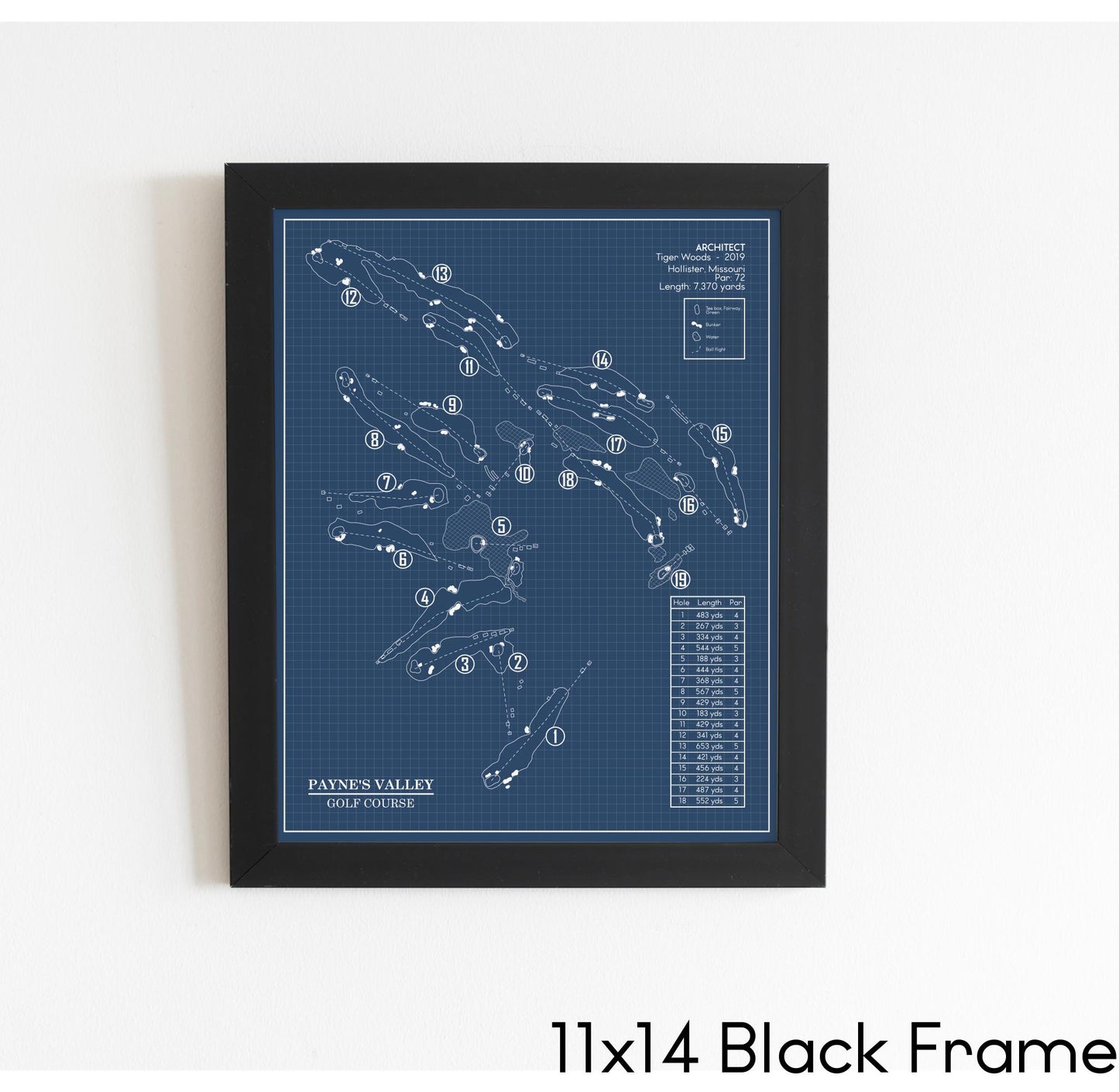 Payne's Valley Golf Club Blueprint (Print)