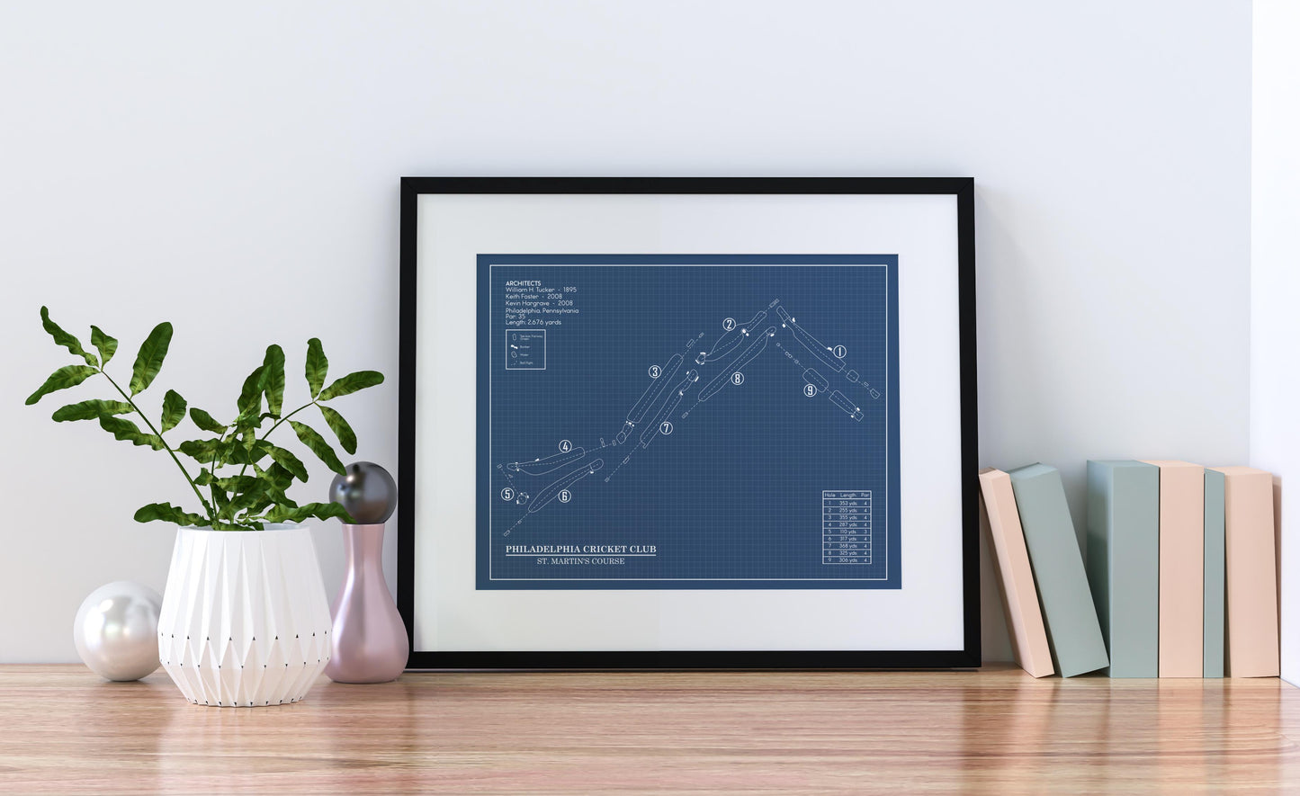 Philadelphia Cricket Club St. Martin's Course Blueprint (Print)