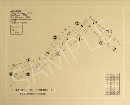 Philadelphia Cricket Club St. Martins Course Outline (Print)