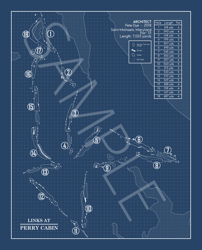 Persimmon Ridge Golf Club Blueprint (Print)