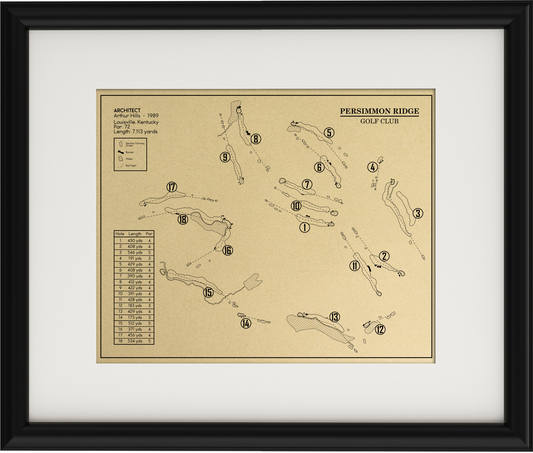 Persimmon Ridge Golf Club Outline (Print)