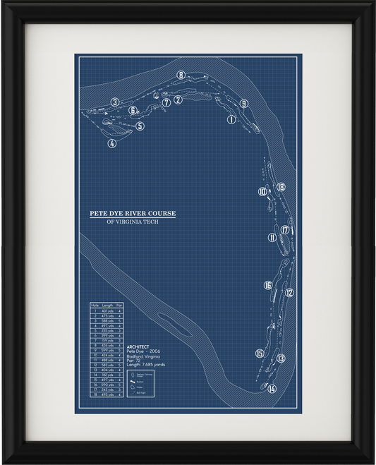 Pete Dye River Course Blueprint (Print)